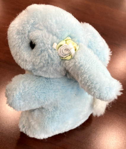 Peluche coniglio azzurro