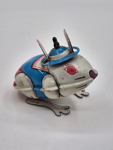 Vintage tin toy jumping - vintage,